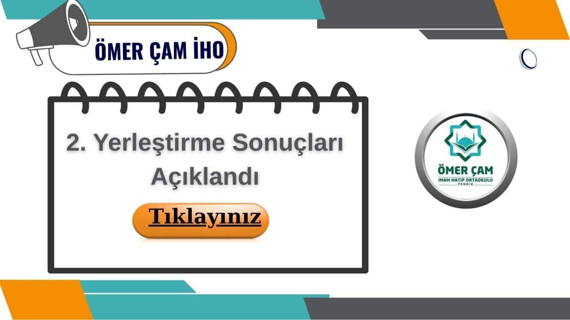 2. Yerleştirme Sonuçları Açıklandı